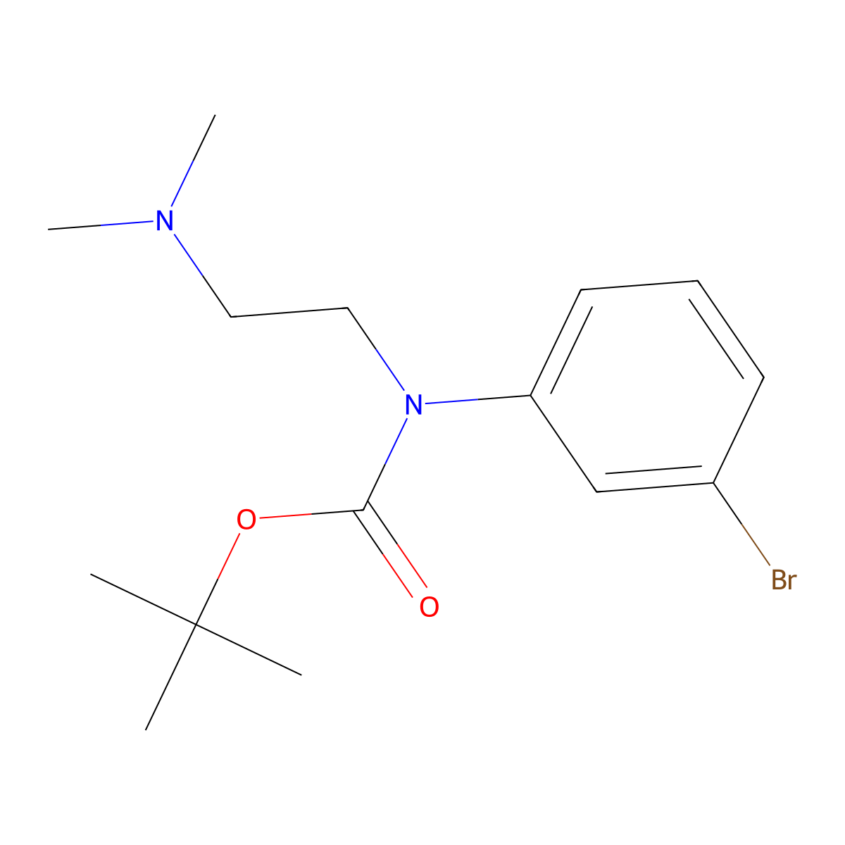 tert-butyl N-(3-bromophenyl)-N-[2-(dimethylamino)ethyl]carbamate molecular structure, CAS 2680673-32-7
