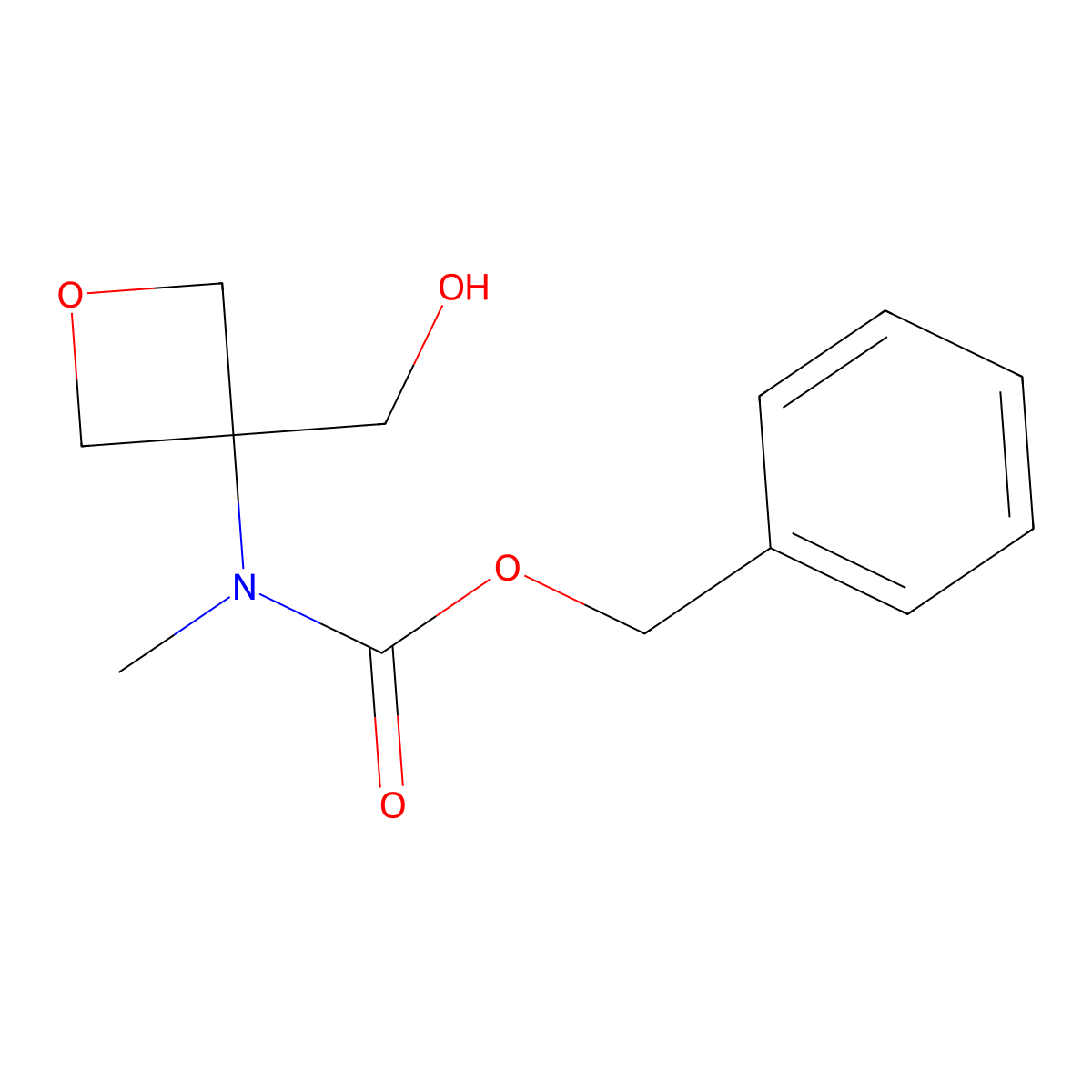 benzyl N-[3-(hydroxymethyl)oxetan-3-yl]-N-methylcarbamate molecular structure, CAS 2680673-48-5