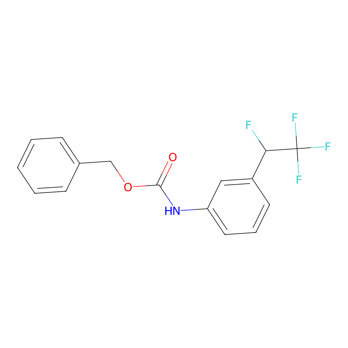benzyl N-[3-(1,2,2,2-tetrafluoroethyl)phenyl]carbamate molecular structure, CAS 2680673-49-6