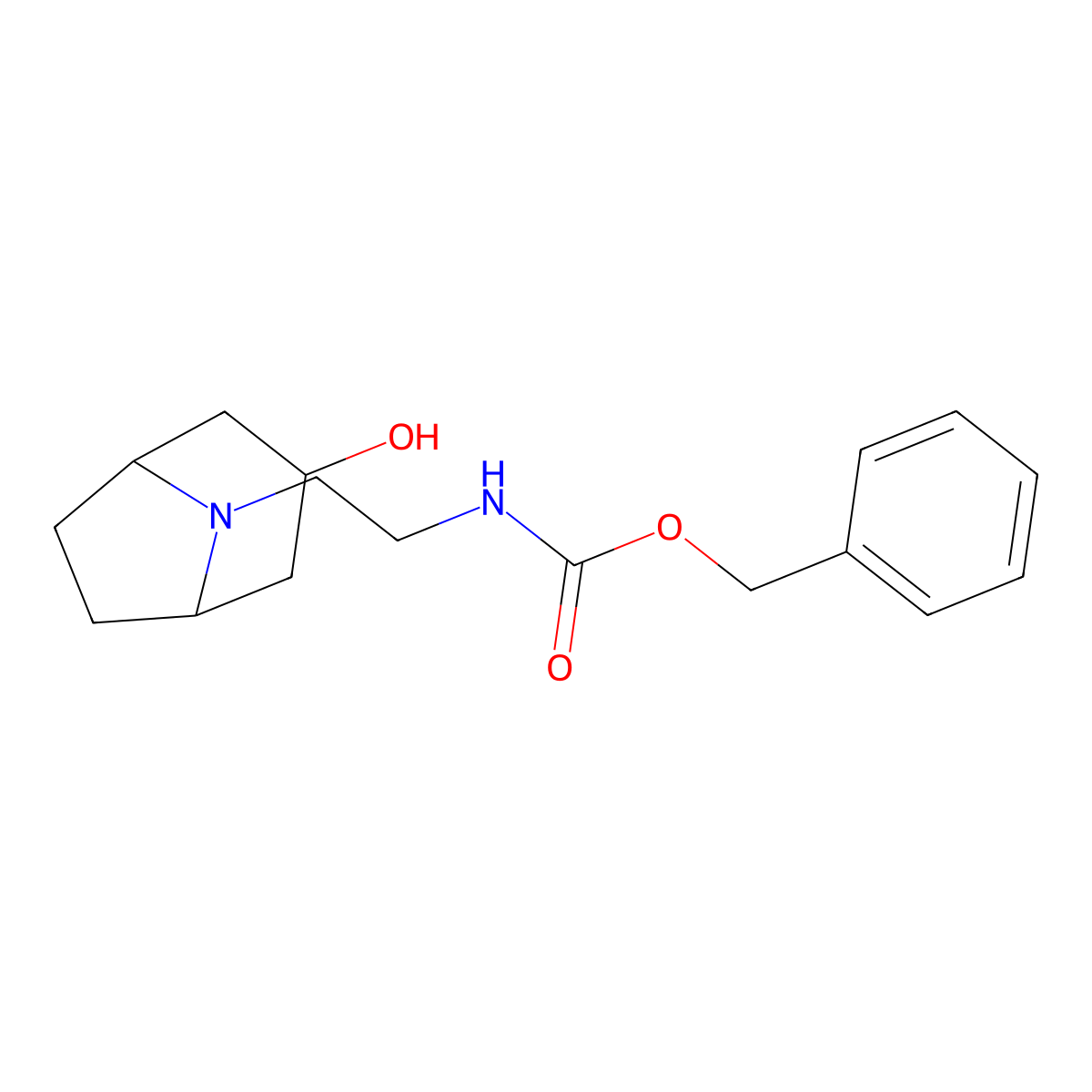 benzyl N-(2-{3-hydroxy-8-azabicyclo[3.2.1]octan-8-yl}ethyl)carbamate molecular structure, CAS 2680673-60-1