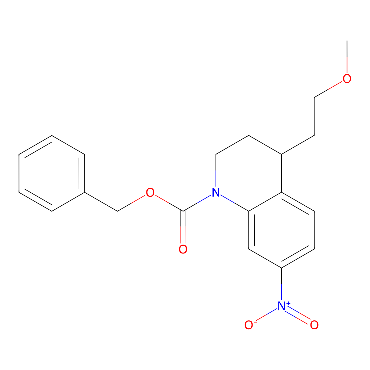 Benzyl 4-(2-methoxyethyl)-7-nitro-1,2,3,4-tetrahydroquinoline-1-carboxylate molecular structure, CAS 2680673-61-2