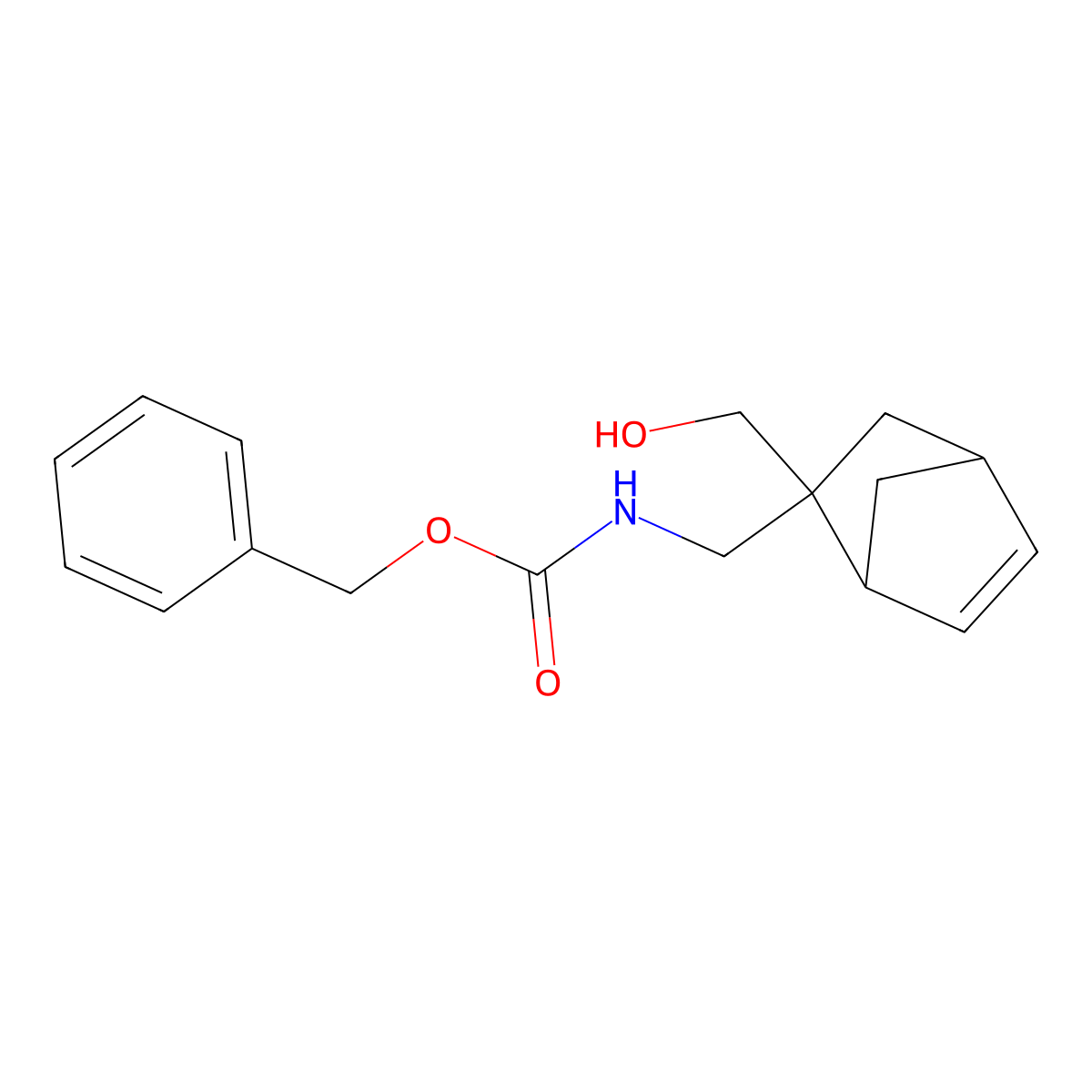benzyl N-{[2-(hydroxymethyl)bicyclo[2.2.1]hept-5-en-2-yl]methyl}carbamate molecular structure, CAS 2680673-83-8