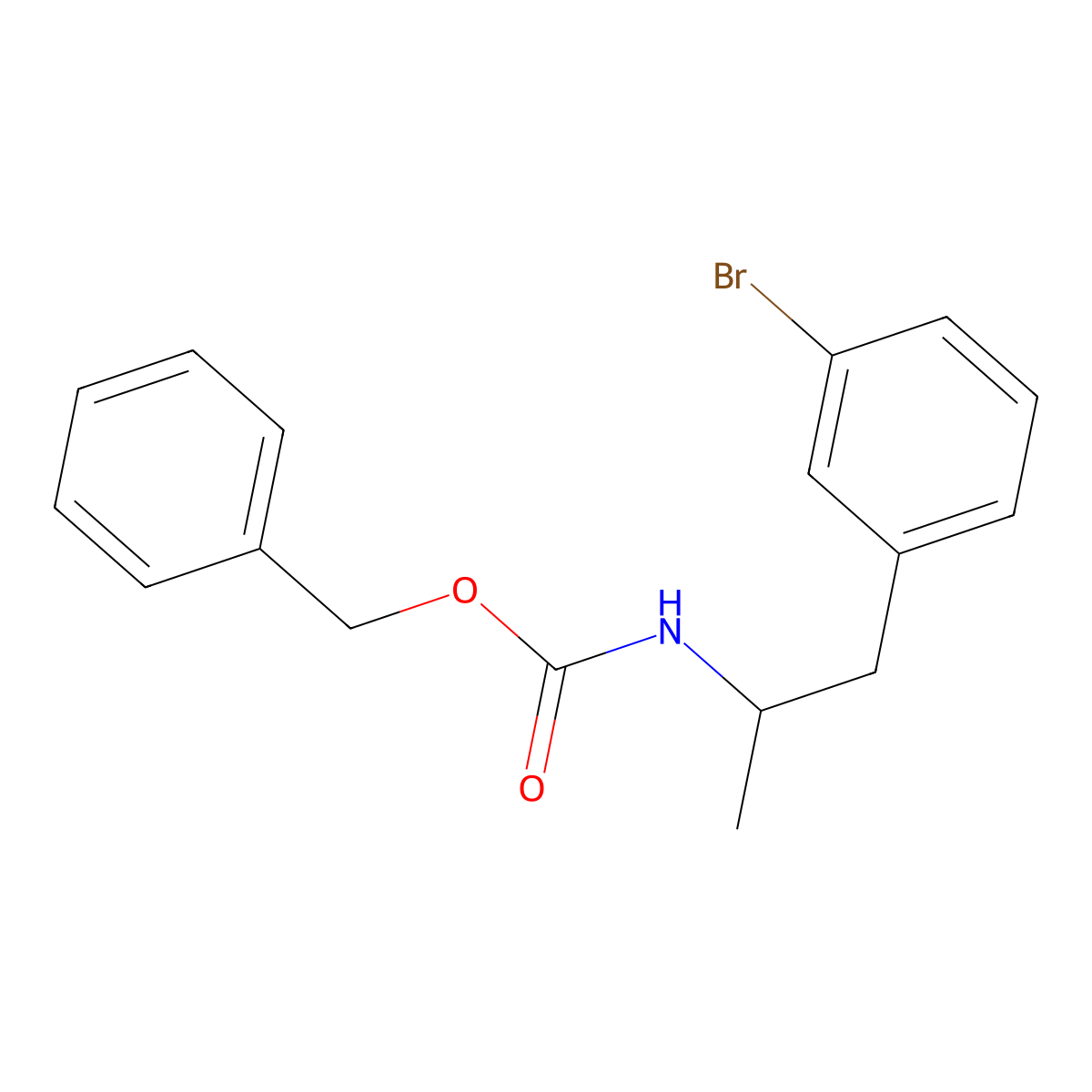 benzyl N-[1-(3-bromophenyl)propan-2-yl]carbamate molecular structure, CAS 2680674-03-5