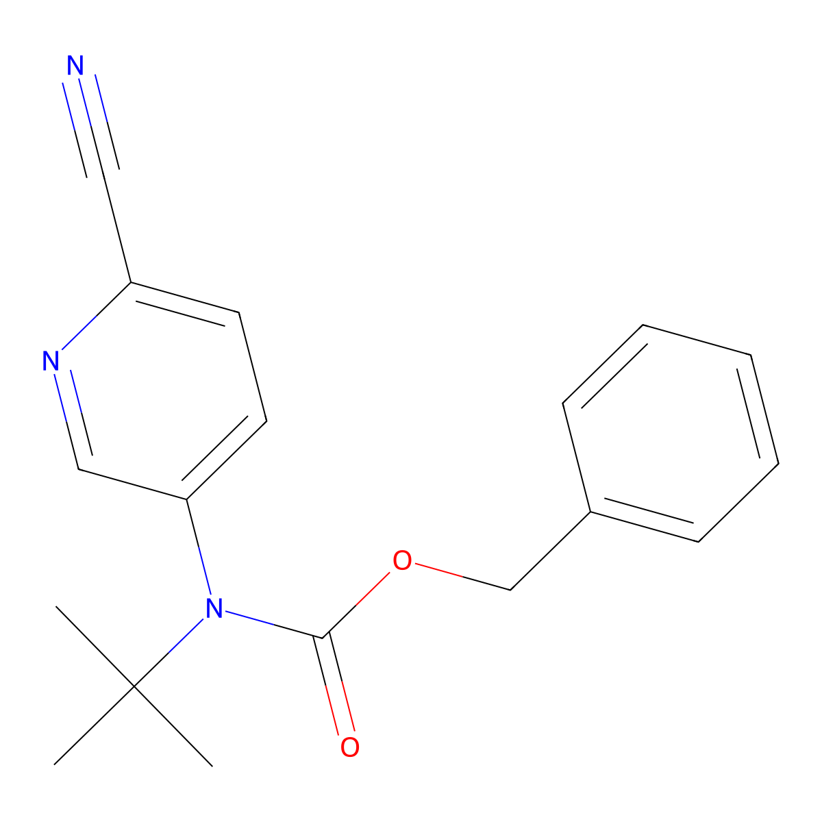 benzyl N-tert-butyl-N-(6-cyanopyridin-3-yl)carbamate molecular structure, CAS 2680674-33-1