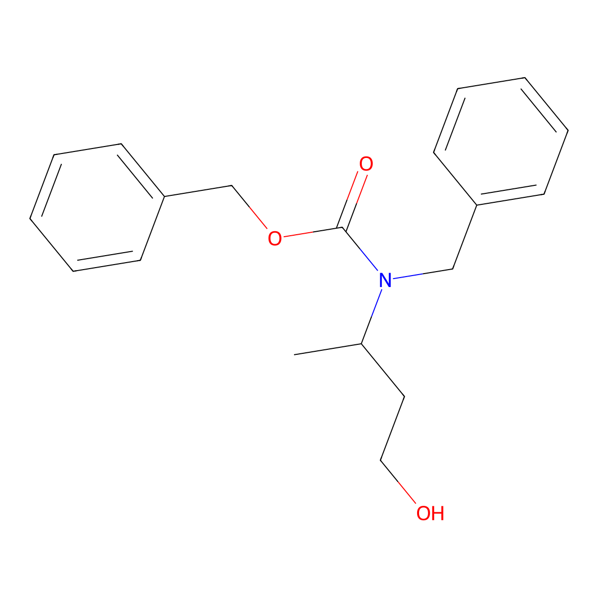 benzyl N-benzyl-N-(4-hydroxybutan-2-yl)carbamate molecular structure, CAS 2680674-51-3