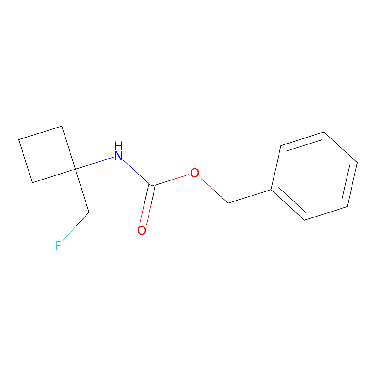 benzyl N-[1-(fluoromethyl)cyclobutyl]carbamate molecular structure, CAS 2680674-60-4