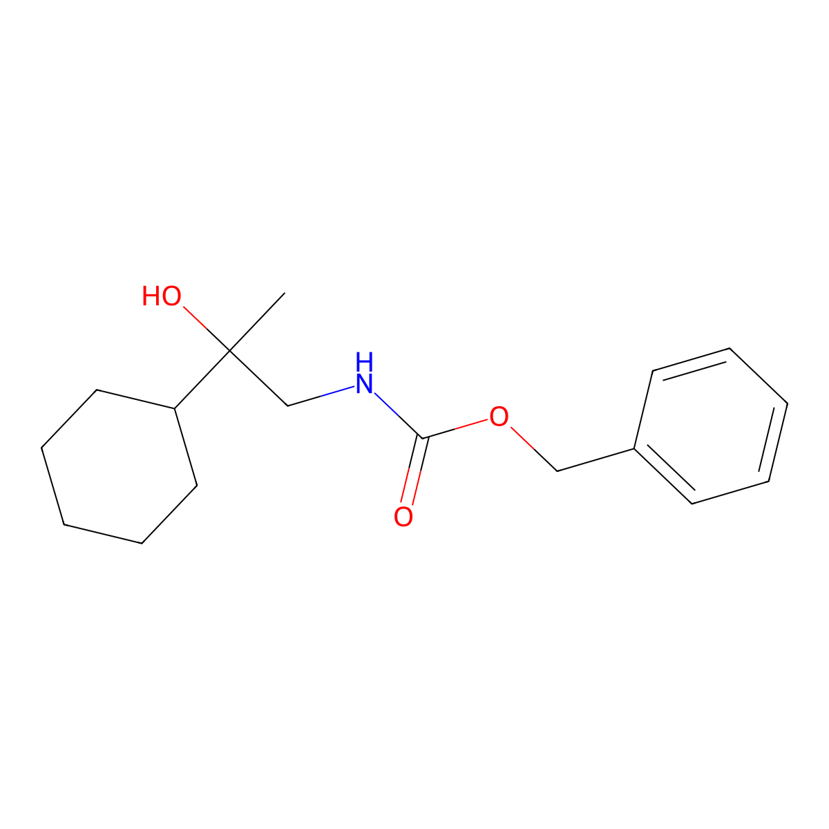 benzyl N-(2-cyclohexyl-2-hydroxypropyl)carbamate molecular structure, CAS 2680674-63-7