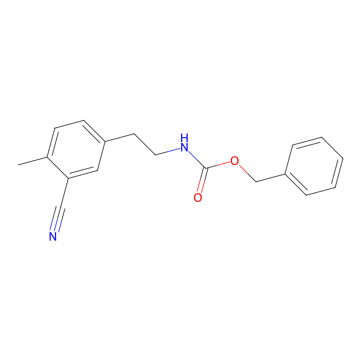 benzyl N-[2-(3-cyano-4-methylphenyl)ethyl]carbamate molecular structure, CAS 2680674-73-9