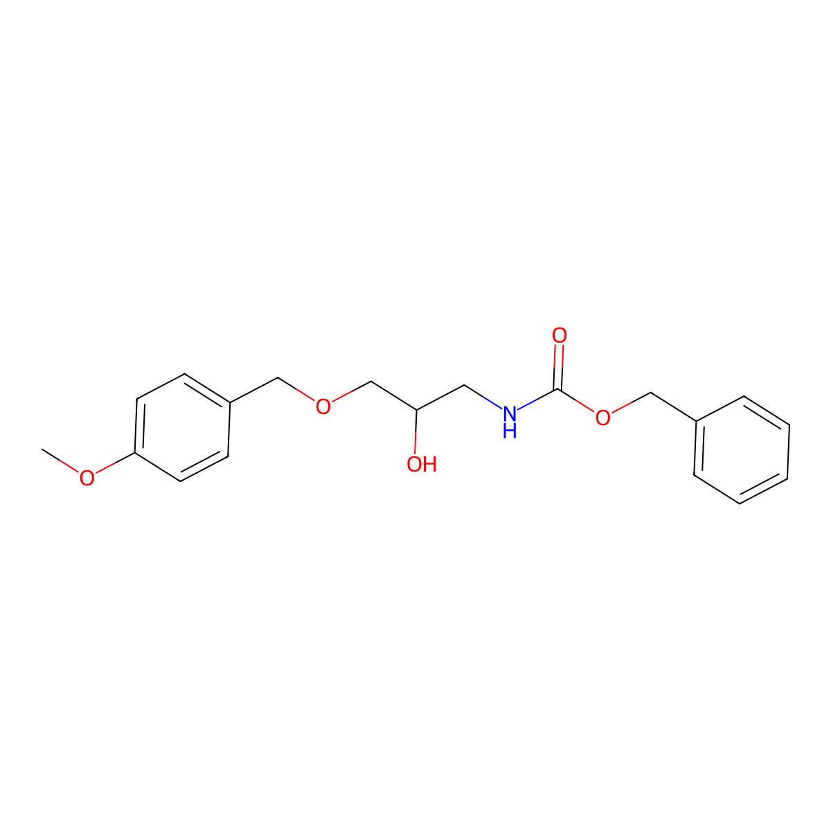 benzyl N-{2-hydroxy-3-[(4-methoxyphenyl)methoxy]propyl}carbamate molecular structure, CAS 2680675-40-3