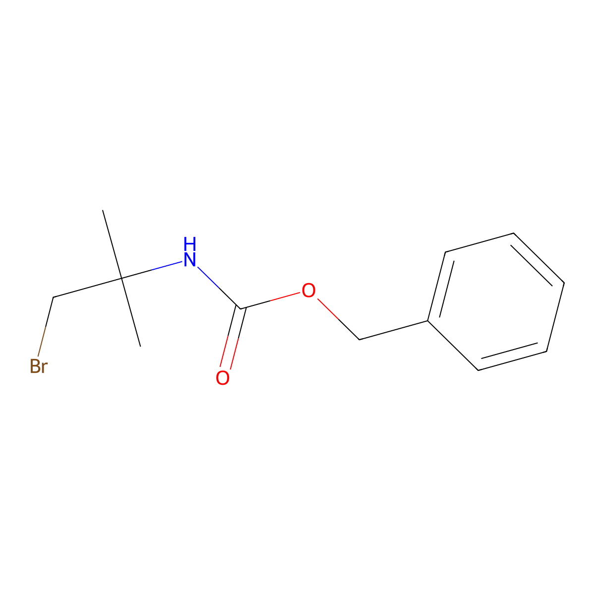 benzyl N-(1-bromo-2-methylpropan-2-yl)carbamate molecular structure, CAS 2680675-45-8