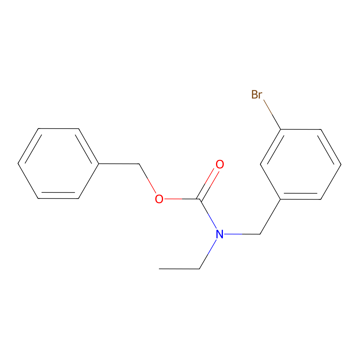 benzyl N-[(3-bromophenyl)methyl]-N-ethylcarbamate molecular structure, CAS 2680675-48-1
