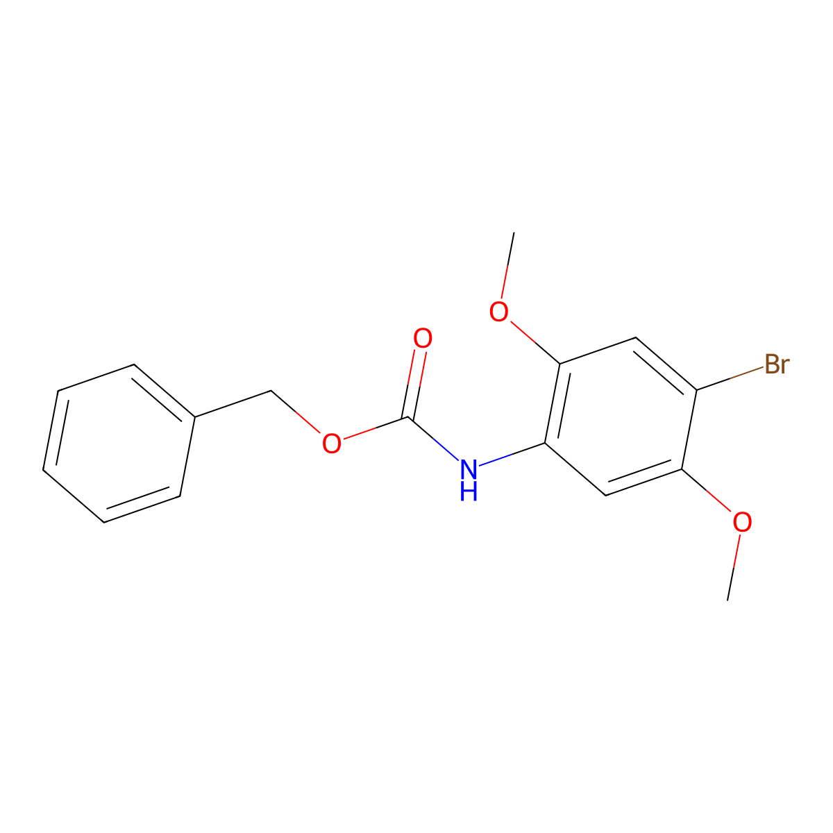 benzyl N-(4-bromo-2,5-dimethoxyphenyl)carbamate molecular structure, CAS 2680675-51-6