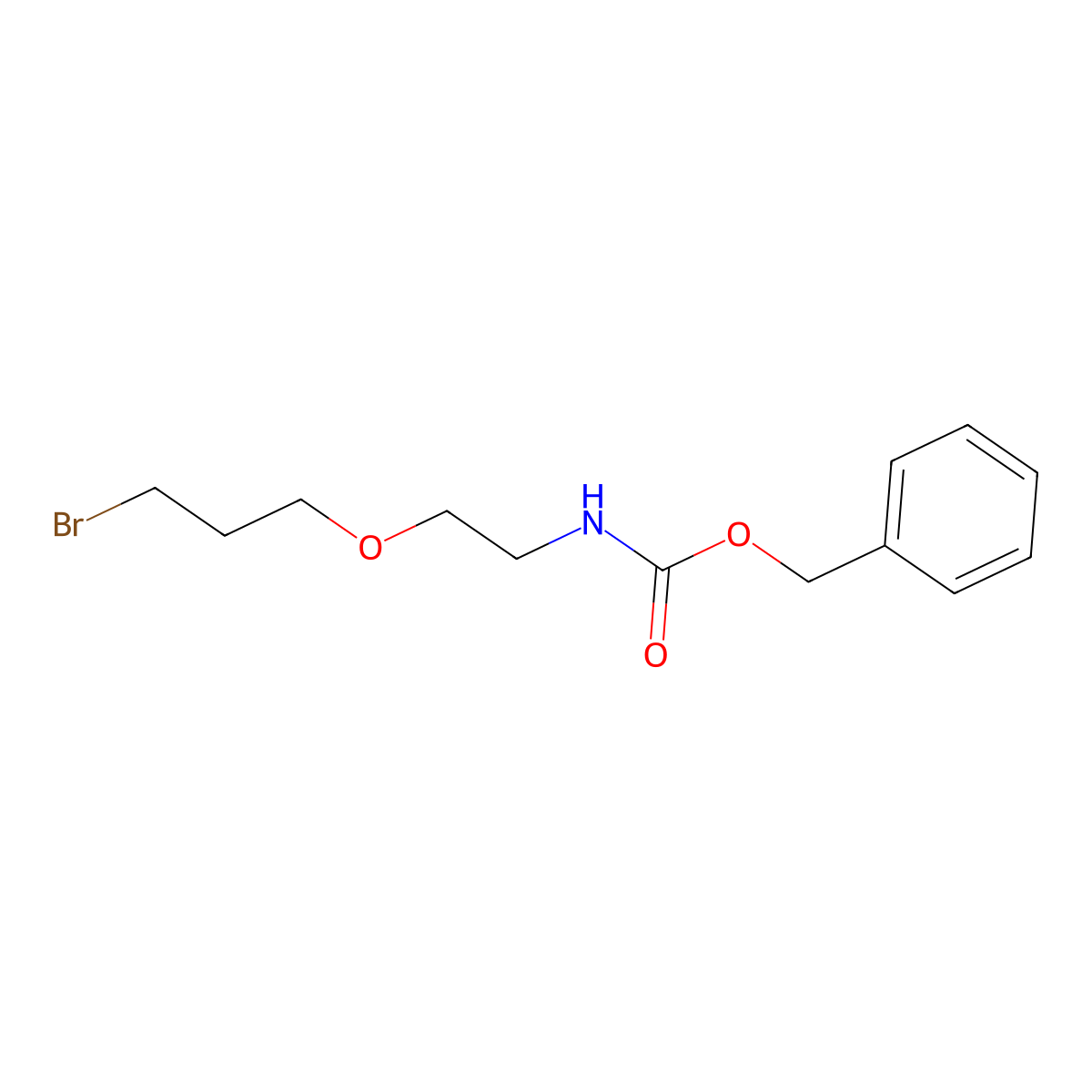 benzyl N-[2-(3-bromopropoxy)ethyl]carbamate molecular structure, CAS 2680675-53-8