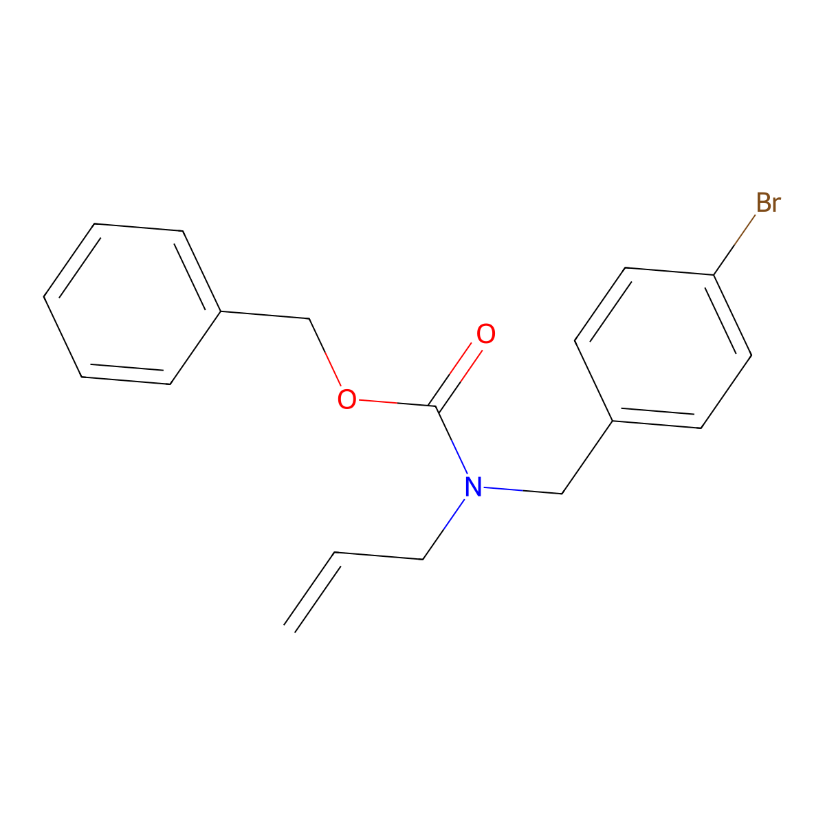 benzyl N-[(4-bromophenyl)methyl]-N-(prop-2-en-1-yl)carbamate molecular structure, CAS 2680675-56-1