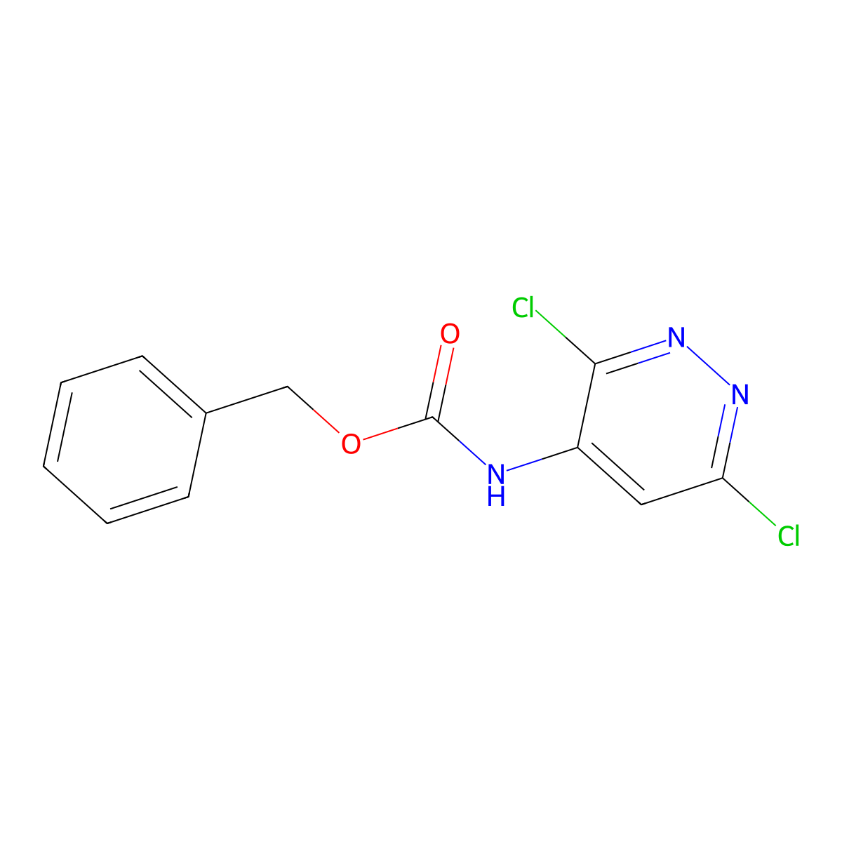 benzyl N-(3,6-dichloropyridazin-4-yl)carbamate molecular structure, CAS 2680675-58-3