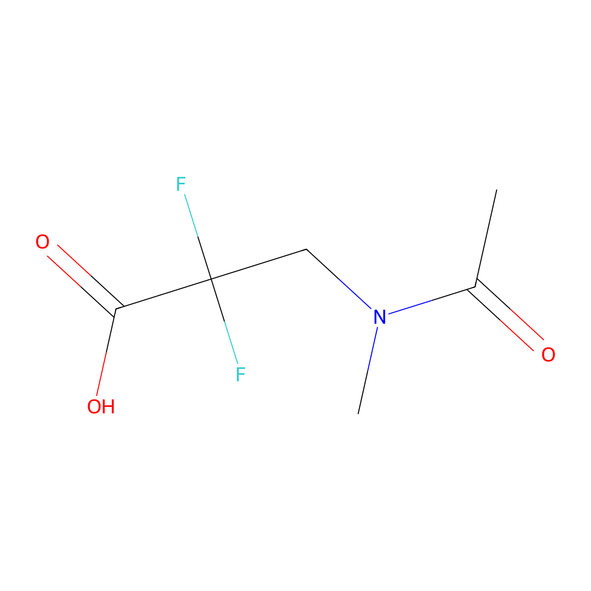 2,2-difluoro-3-(N-methylacetamido)propanoic acid molecular structure, CAS 2680676-08-6