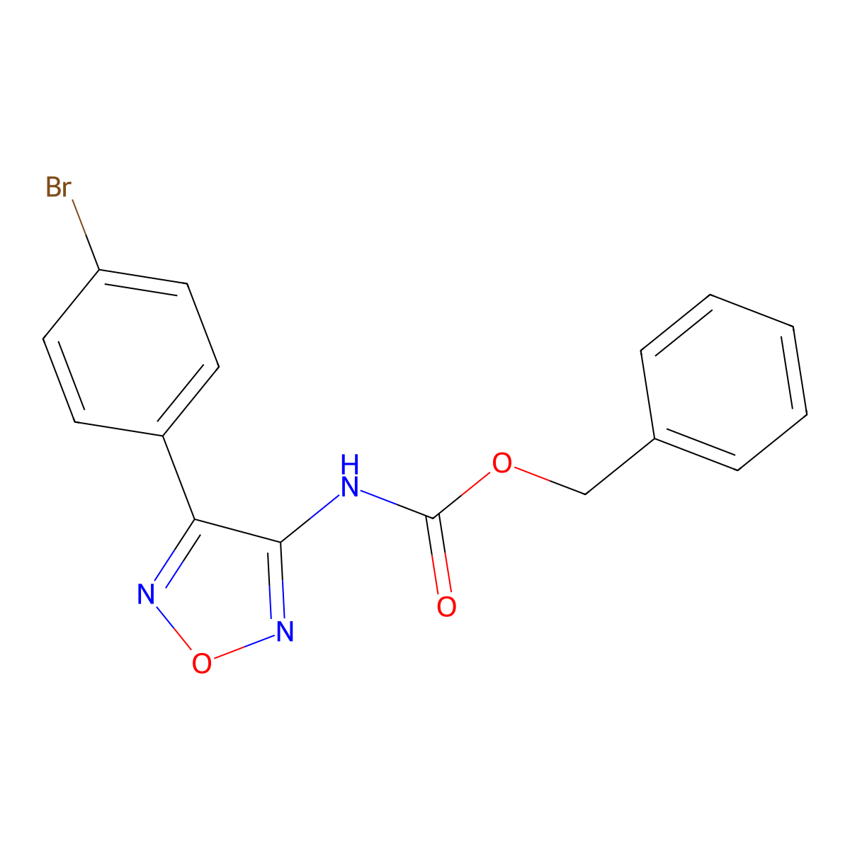 benzyl N-[4-(4-bromophenyl)-1,2,5-oxadiazol-3-yl]carbamate molecular structure, CAS 2680676-32-6