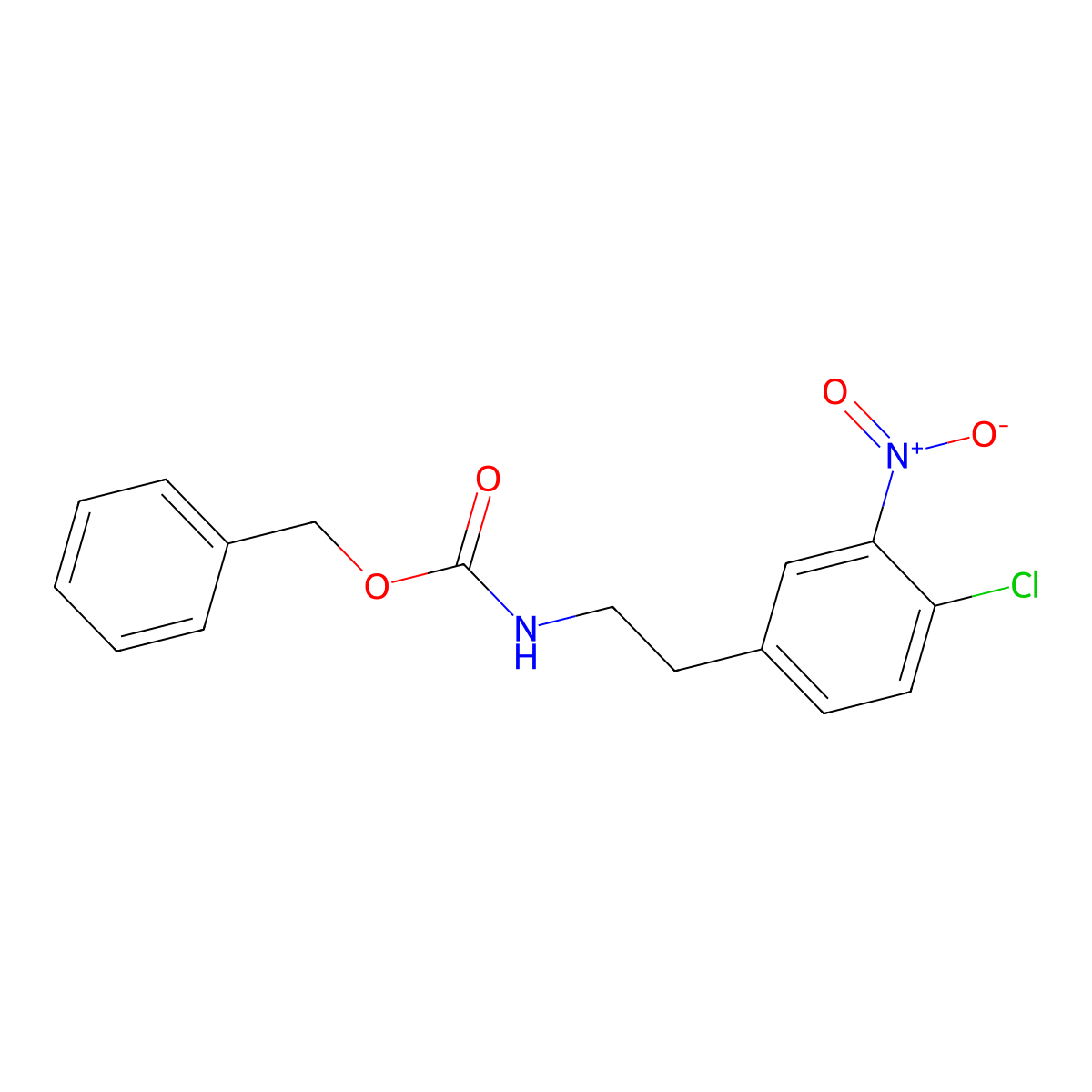 benzyl N-[2-(4-chloro-3-nitrophenyl)ethyl]carbamate molecular structure, CAS 2680676-52-0
