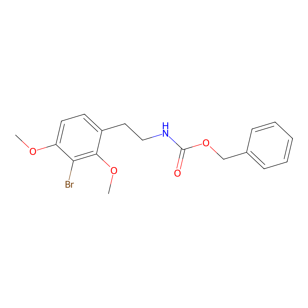 benzyl N-[2-(3-bromo-2,4-dimethoxyphenyl)ethyl]carbamate molecular structure, CAS 2680676-53-1