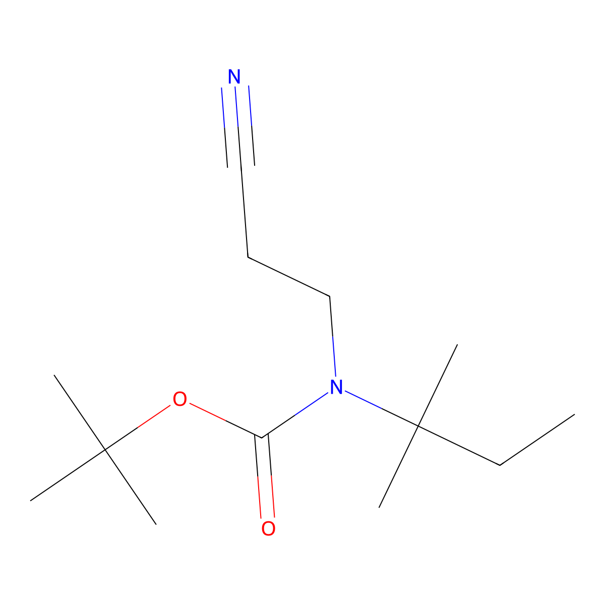 tert-butyl N-(2-cyanoethyl)-N-(2-methylbutan-2-yl)carbamate molecular structure, CAS 2680676-54-2