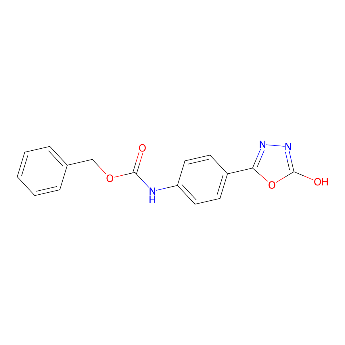 benzyl N-[4-(5-hydroxy-1,3,4-oxadiazol-2-yl)phenyl]carbamate molecular structure, CAS 2680676-64-4