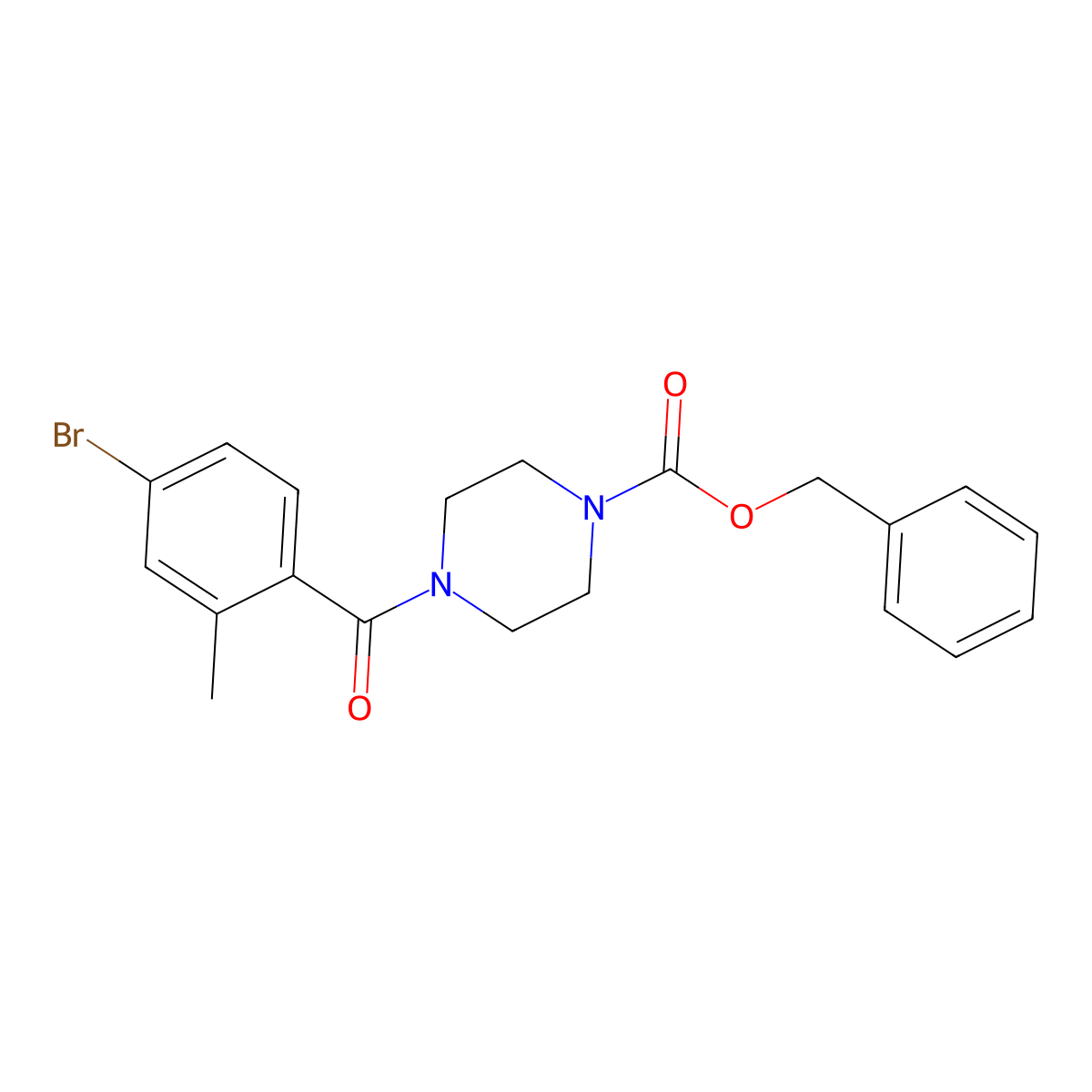 Benzyl 4-(4-bromo-2-methylbenzoyl)piperazine-1-carboxylate molecular structure, CAS 2680676-65-5