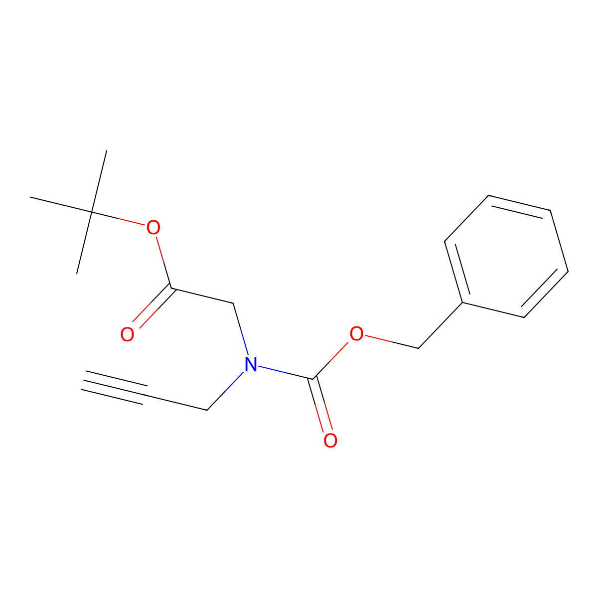 Tert-butyl 2-{[(benzyloxy)carbonyl](prop-2-yn-1-yl)amino}acetate molecular structure, CAS 2680676-76-8