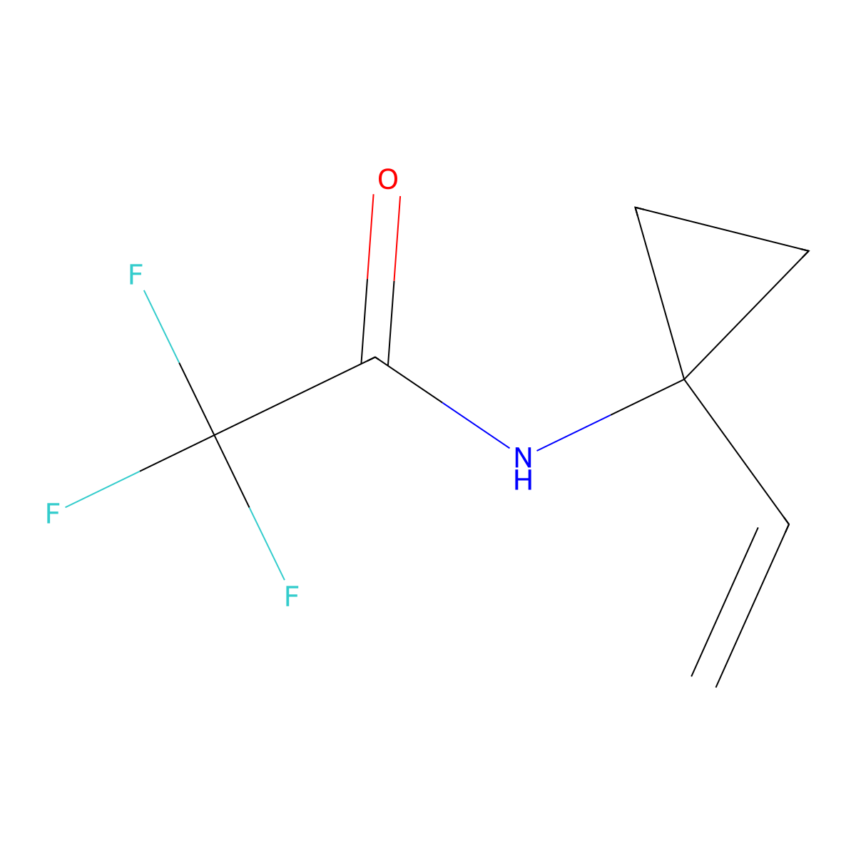 N-(1-ethenylcyclopropyl)-2,2,2-trifluoroacetamide molecular structure, CAS 2680676-84-8
