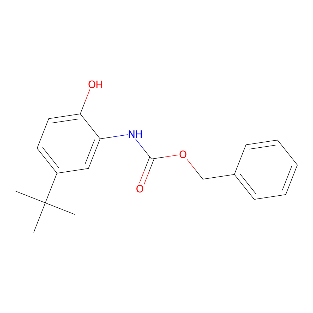 benzyl N-(5-tert-butyl-2-hydroxyphenyl)carbamate molecular structure, CAS 2680676-98-4