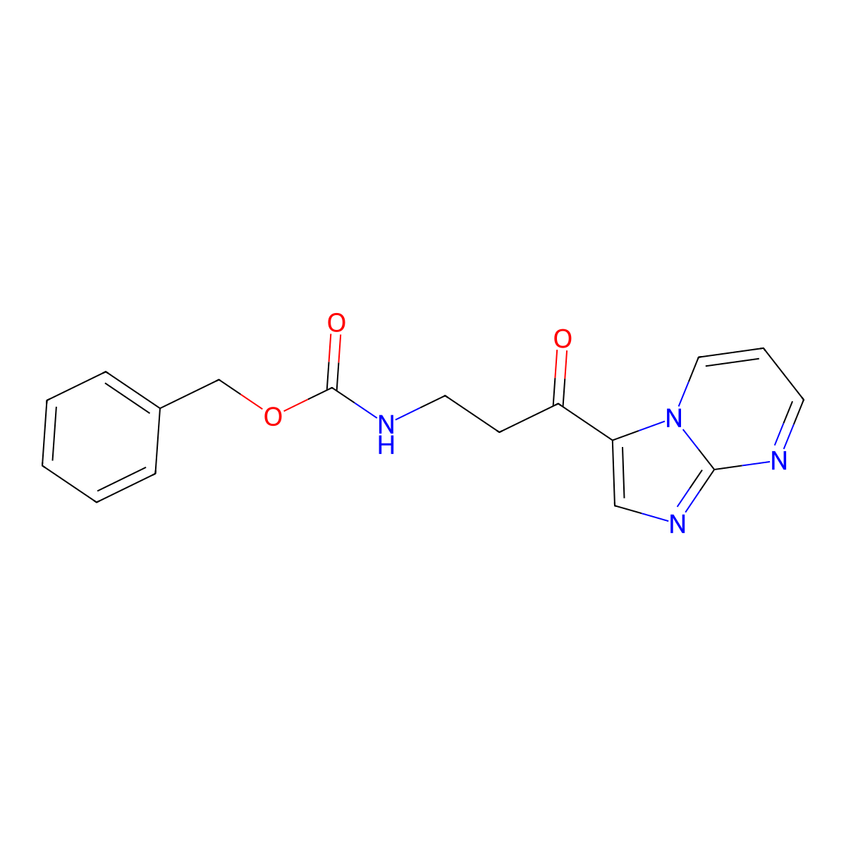 benzyl N-(3-{imidazo[1,2-a]pyrimidin-3-yl}-3-oxopropyl)carbamate molecular structure, CAS 2680677-16-9