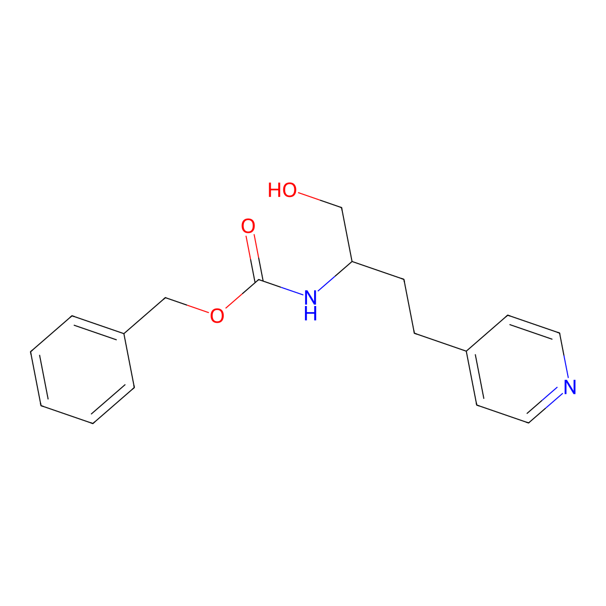 benzyl N-[1-hydroxy-4-(pyridin-4-yl)butan-2-yl]carbamate molecular structure, CAS 2680677-22-7