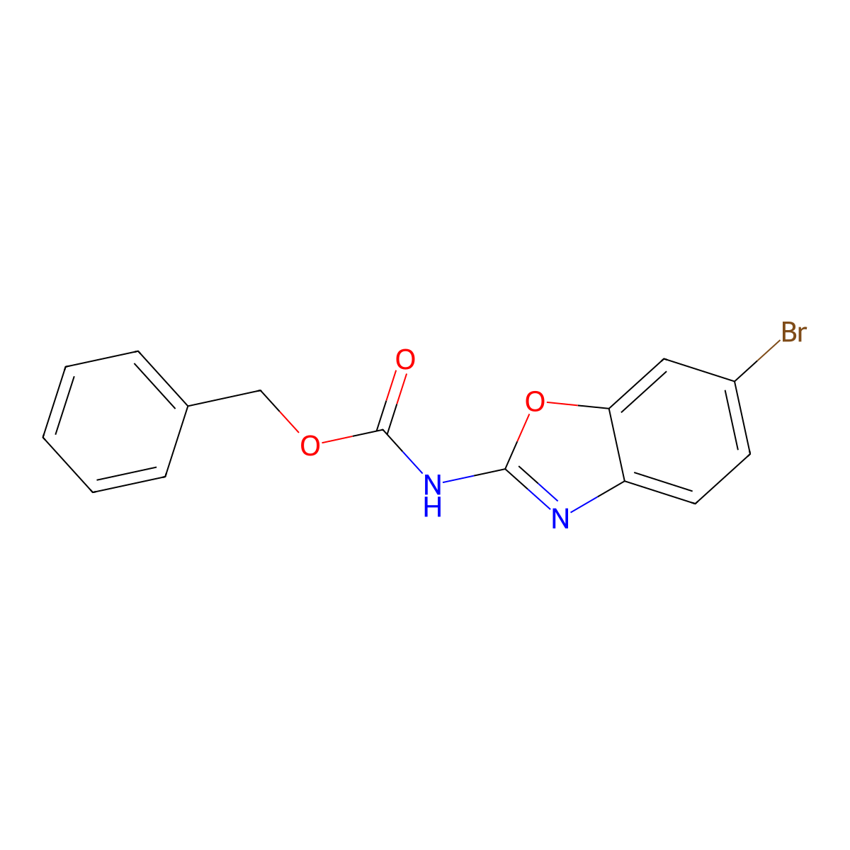 benzyl N-(6-bromo-1,3-benzoxazol-2-yl)carbamate molecular structure, CAS 2680677-39-6