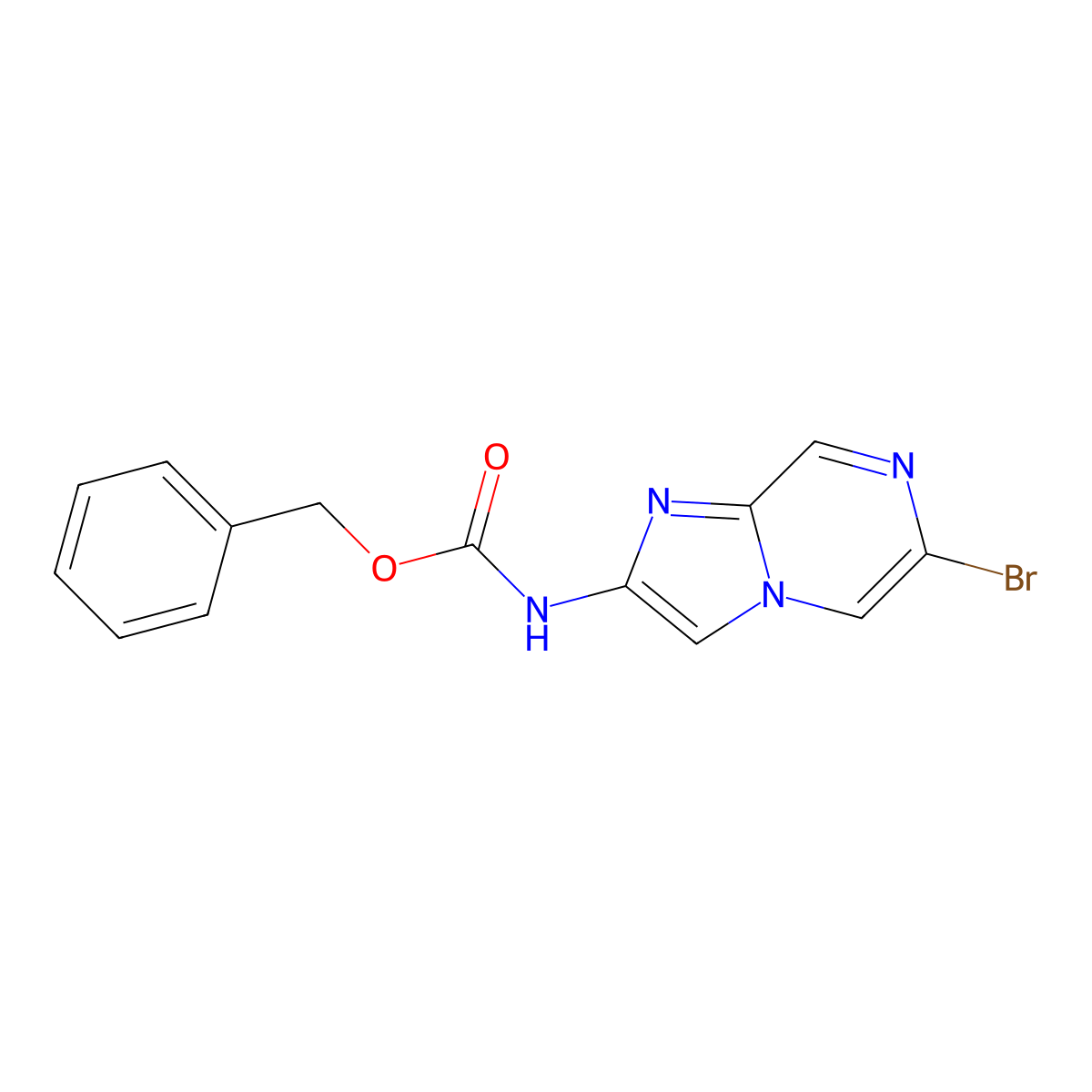 benzyl N-{6-bromoimidazo[1,2-a]pyrazin-2-yl}carbamate molecular structure, CAS 2680677-47-6