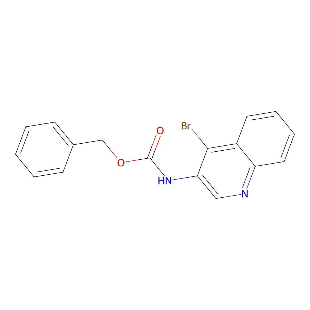 benzyl N-(4-bromoquinolin-3-yl)carbamate molecular structure, CAS 2680677-65-8