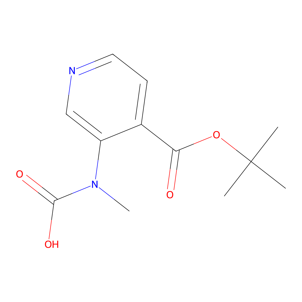 {4-[(Tert-butoxy)carbonyl]pyridin-3-yl}(methyl)carbamic acid molecular structure, CAS 2680677-66-9