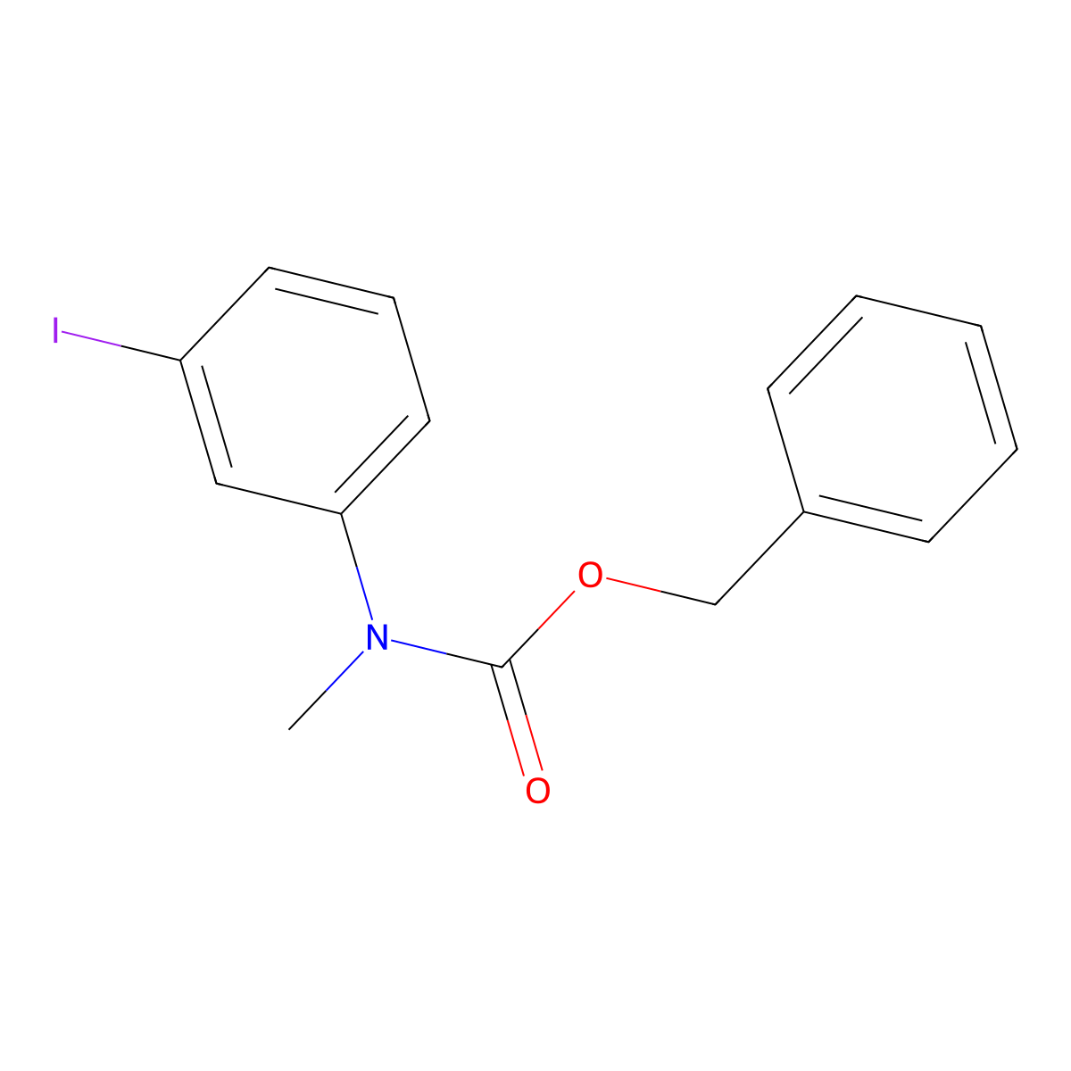 benzyl N-(3-iodophenyl)-N-methylcarbamate molecular structure, CAS 2680677-70-5