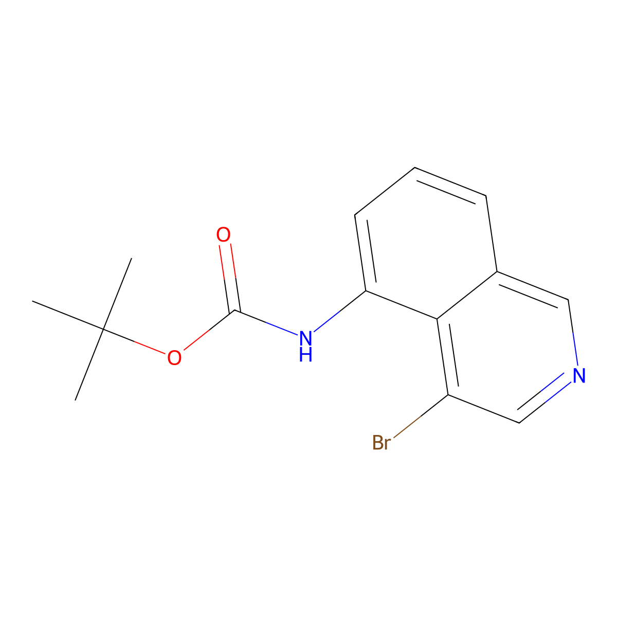 tert-butyl N-(4-bromoisoquinolin-5-yl)carbamate molecular structure, CAS 2680677-81-8