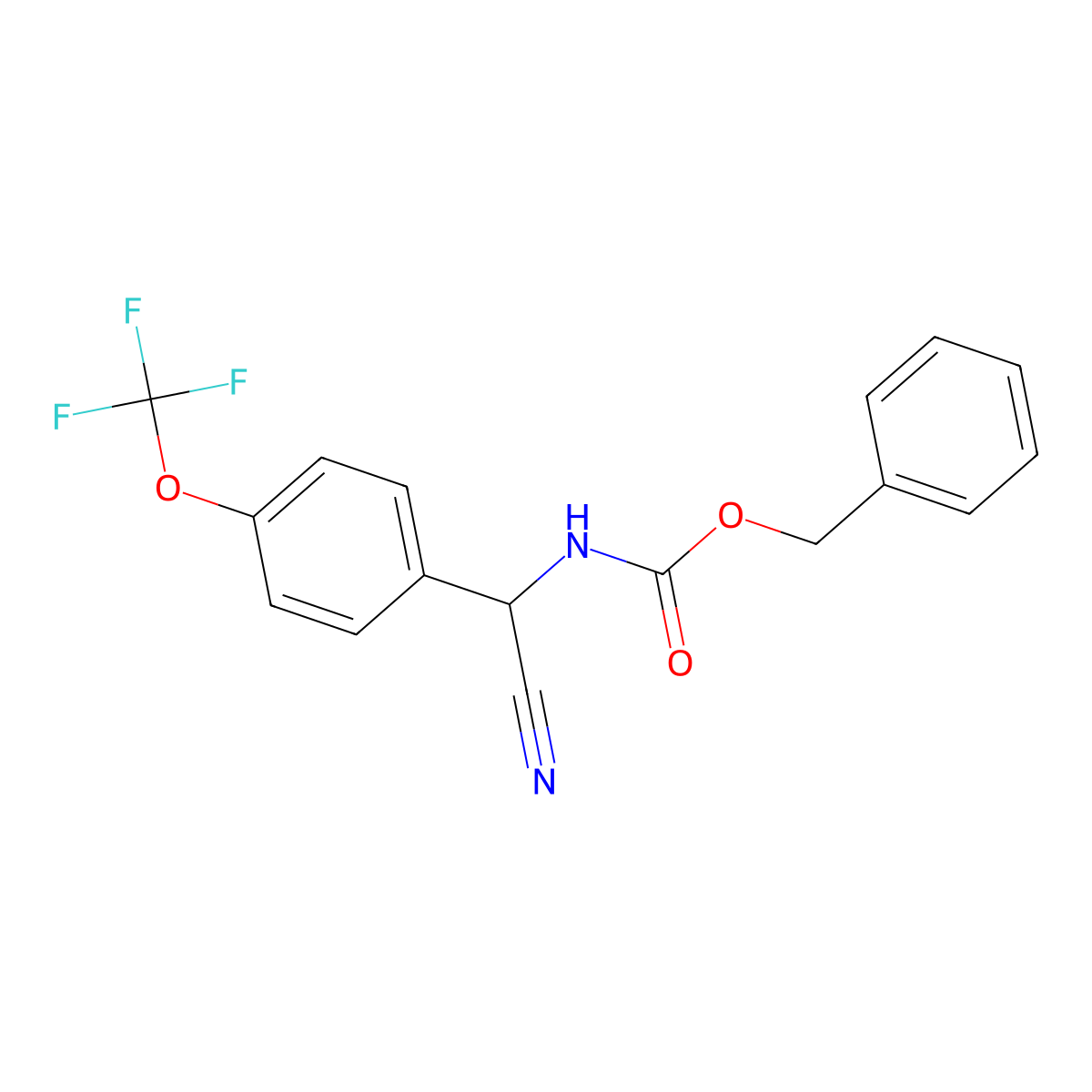 benzyl N-{cyano[4-(trifluoromethoxy)phenyl]methyl}carbamate molecular structure, CAS 2680677-83-0