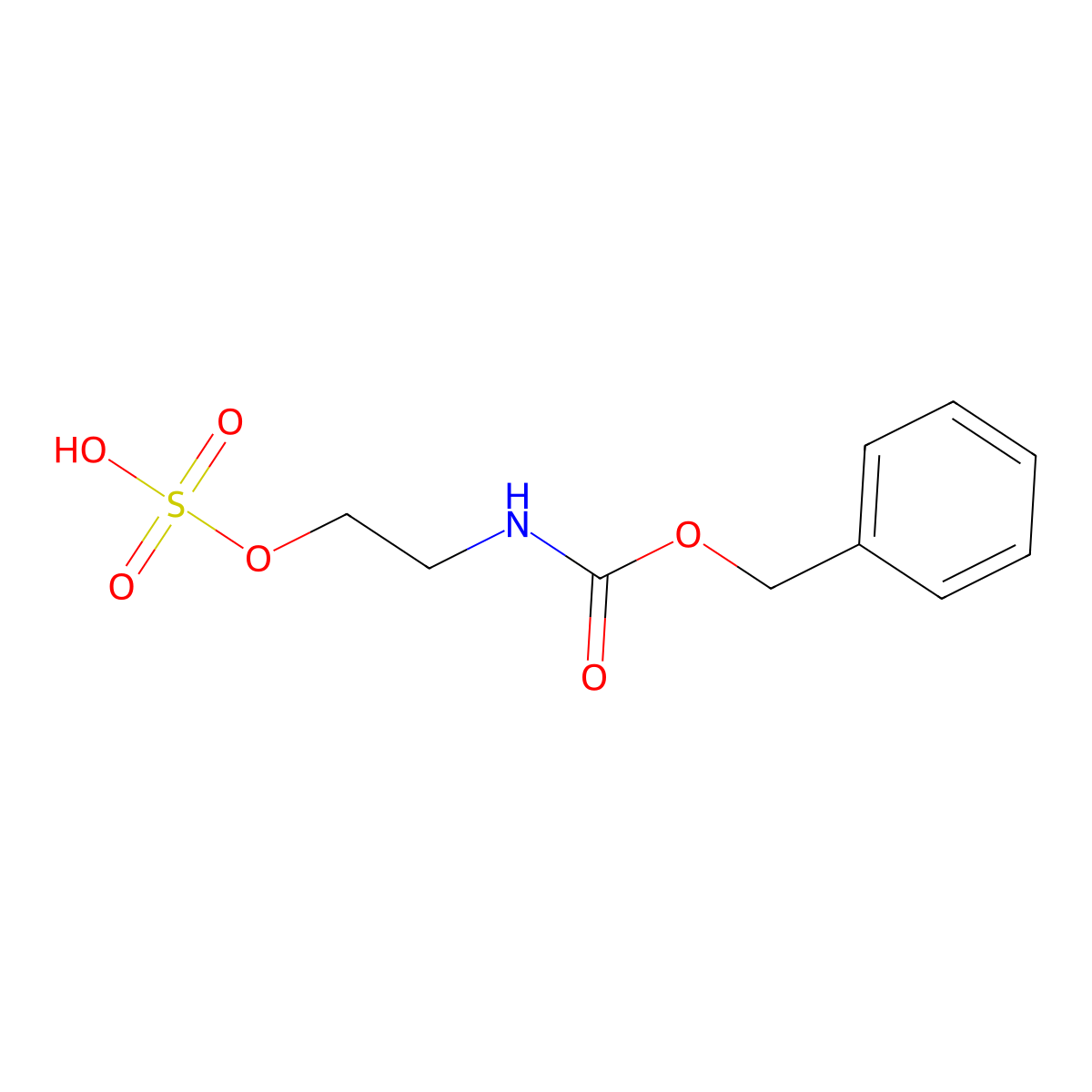 (2-{[(Benzyloxy)carbonyl]amino}ethoxy)sulfonic acid molecular structure, CAS 2680678-03-7