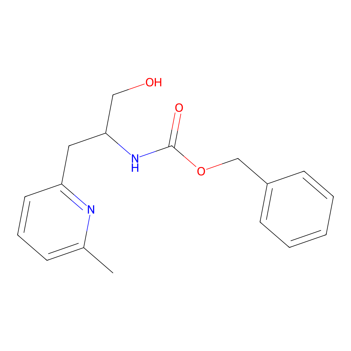 benzyl N-[1-hydroxy-3-(6-methylpyridin-2-yl)propan-2-yl]carbamate molecular structure, CAS 2680678-21-9