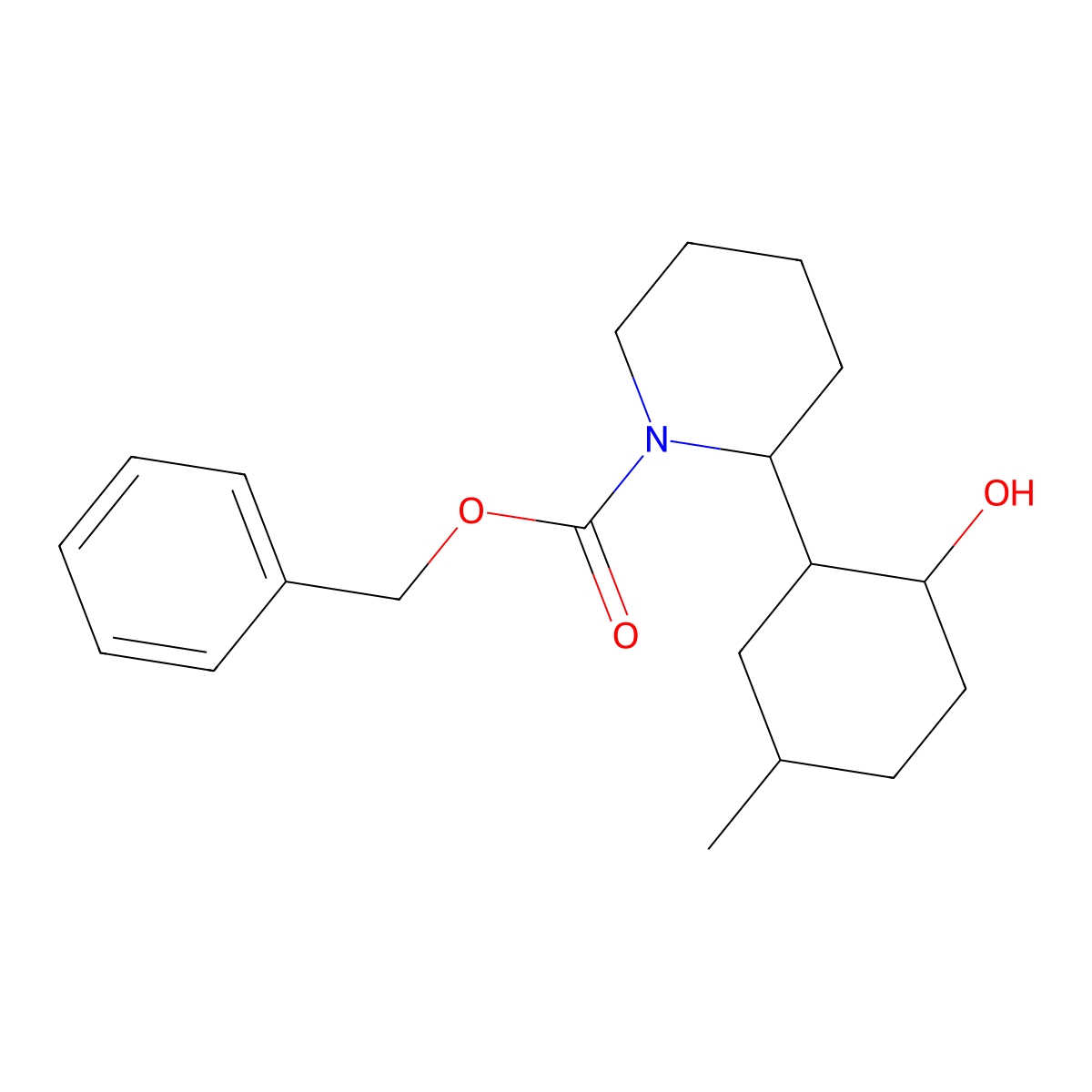 Benzyl 2-(2-hydroxy-5-methylcyclohexyl)piperidine-1-carboxylate molecular structure, CAS 2680678-25-3