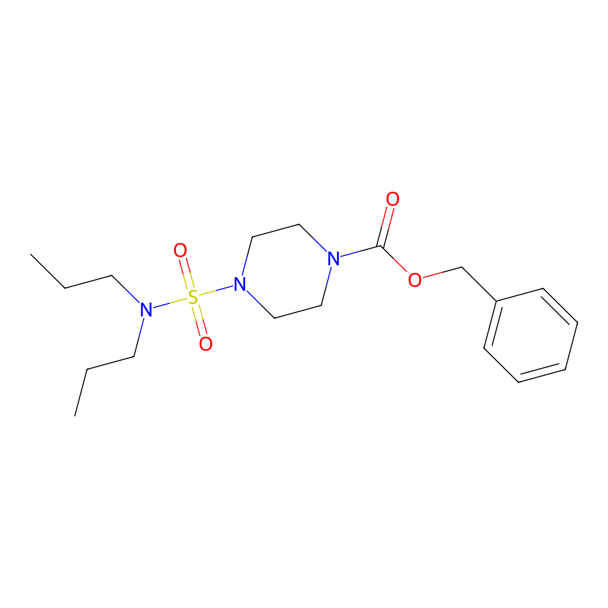 Benzyl 4-(dipropylsulfamoyl)piperazine-1-carboxylate molecular structure, CAS 2680678-29-7