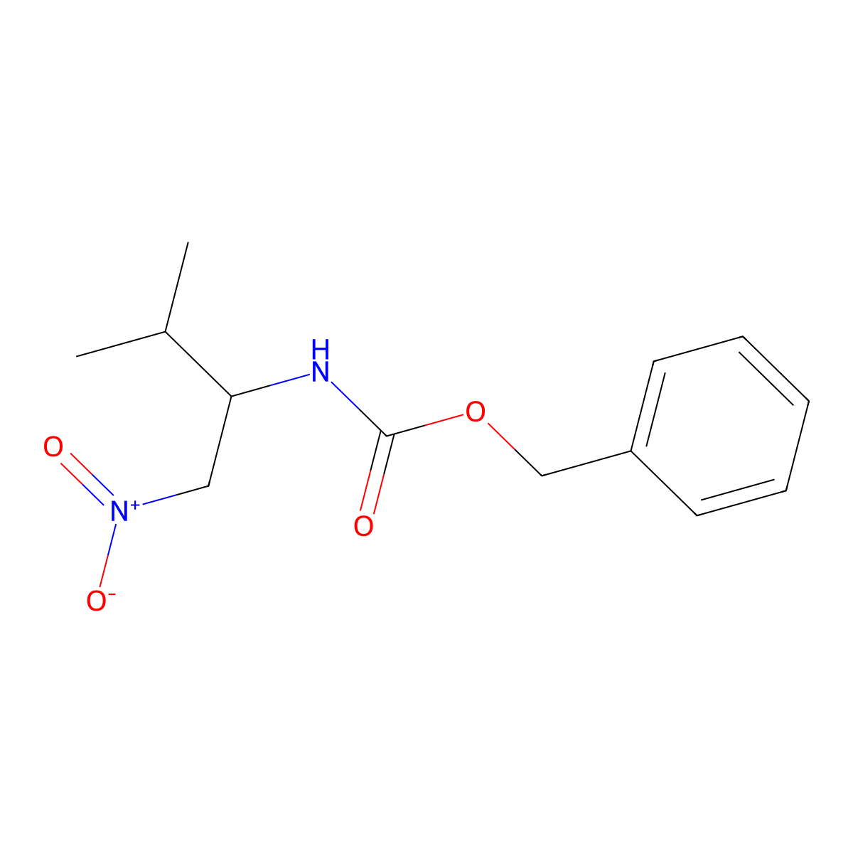 benzyl N-(3-methyl-1-nitrobutan-2-yl)carbamate molecular structure, CAS 2680678-47-9