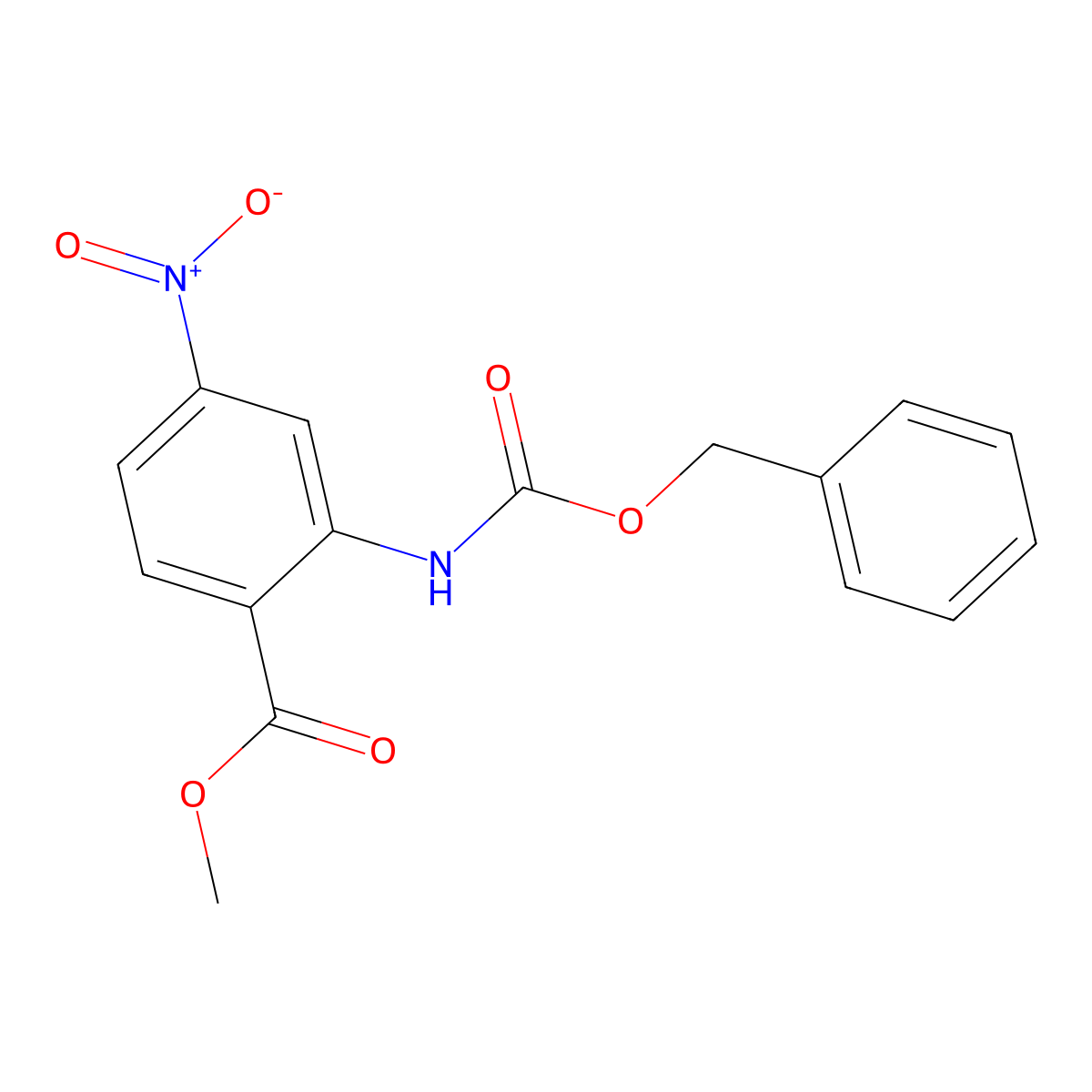 Methyl 2-{[(benzyloxy)carbonyl]amino}-4-nitrobenzoate molecular structure, CAS 2680678-49-1
