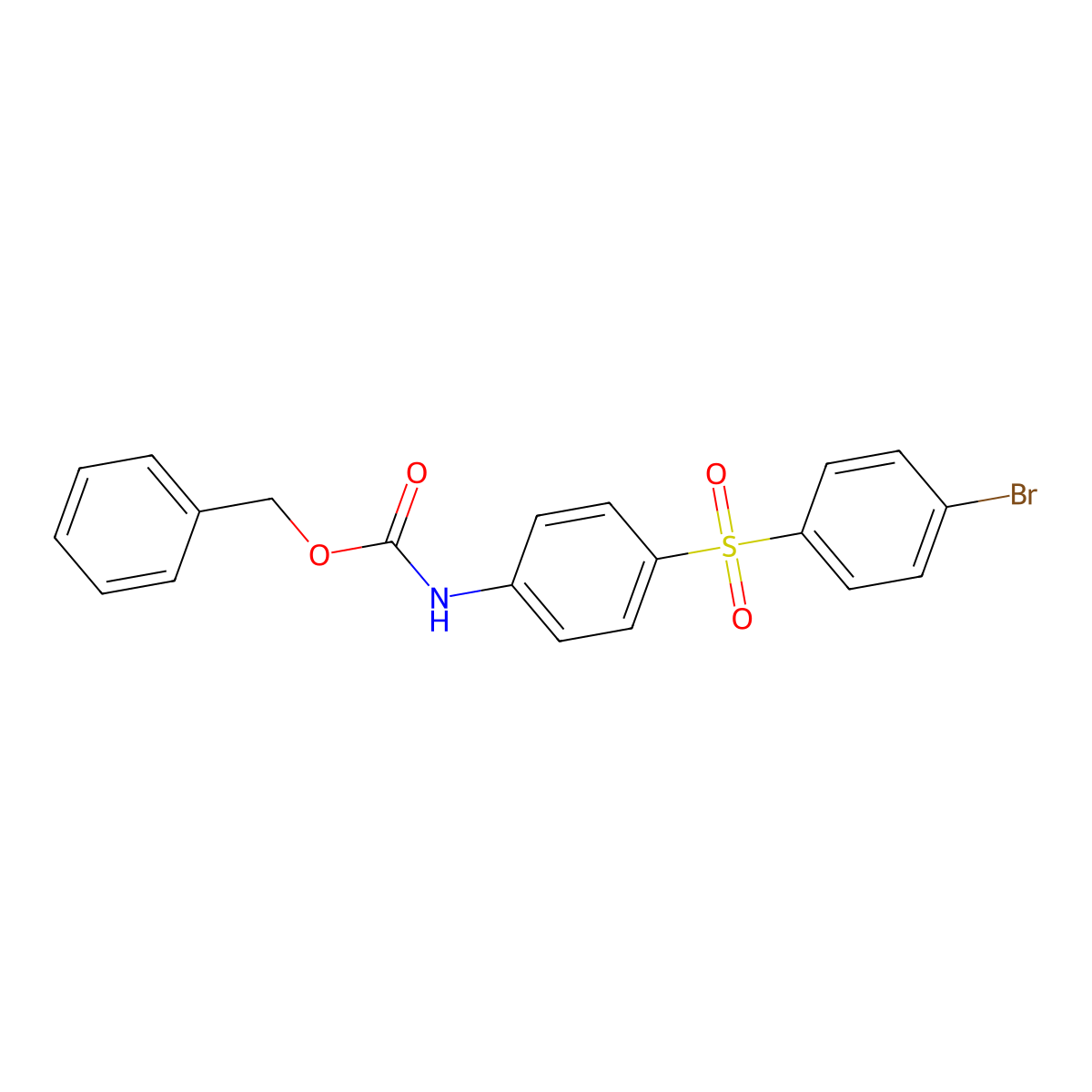 benzyl N-[4-(4-bromobenzenesulfonyl)phenyl]carbamate molecular structure, CAS 2680678-62-8