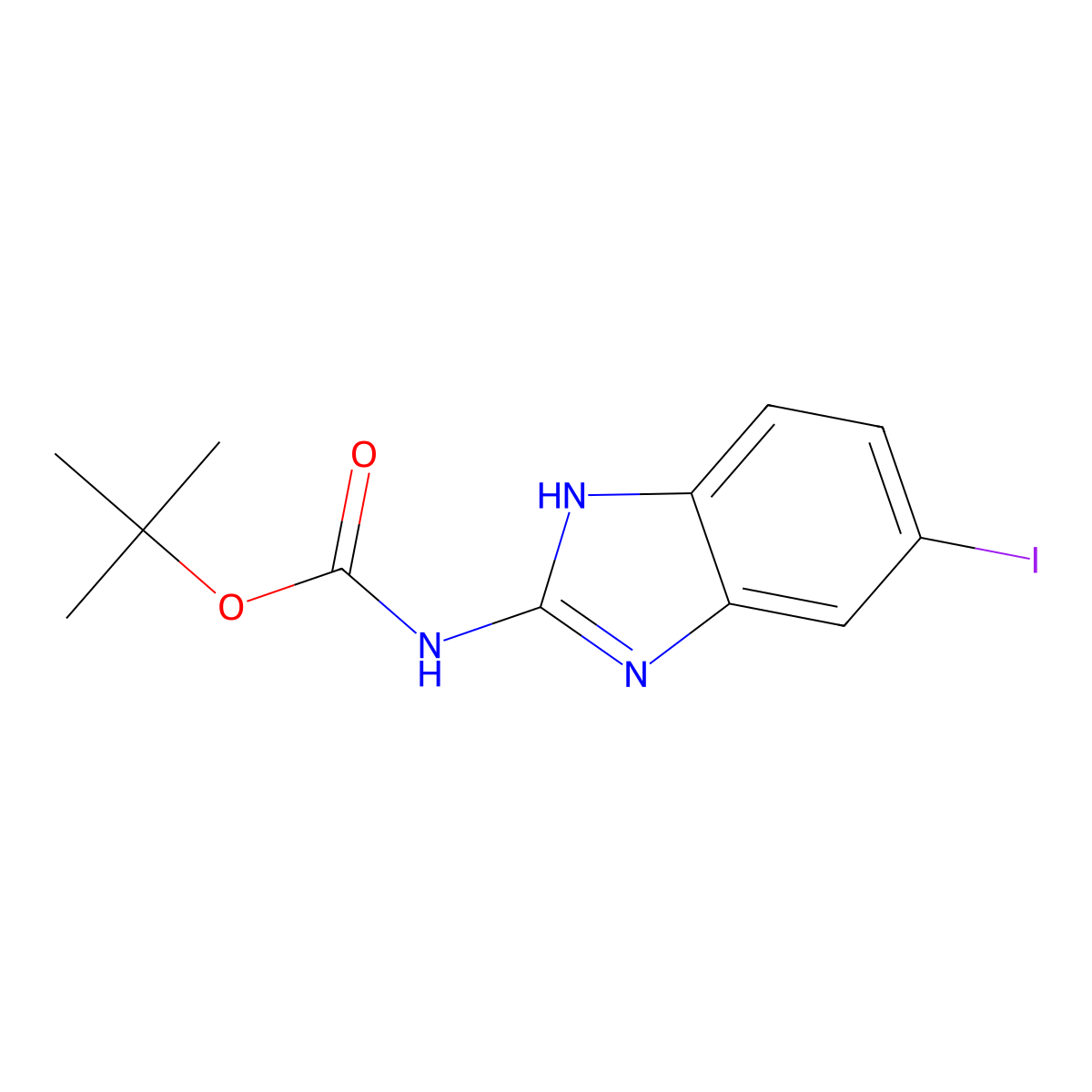 tert-butyl N-(5-iodo-1H-1,3-benzodiazol-2-yl)carbamate molecular structure, CAS 2680678-71-9