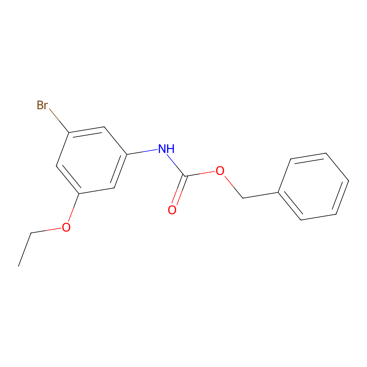 benzyl N-(3-bromo-5-ethoxyphenyl)carbamate molecular structure, CAS 2680678-90-2