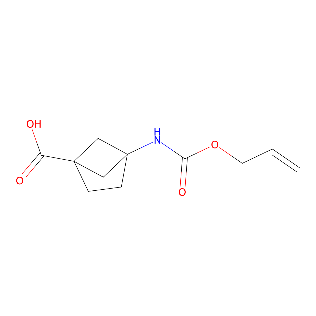 4-{[(Prop-2-en-1-yloxy)carbonyl]amino}bicyclo[2.1.1]hexane-1-carboxylic acid molecular structure, CAS 2680678-91-3
