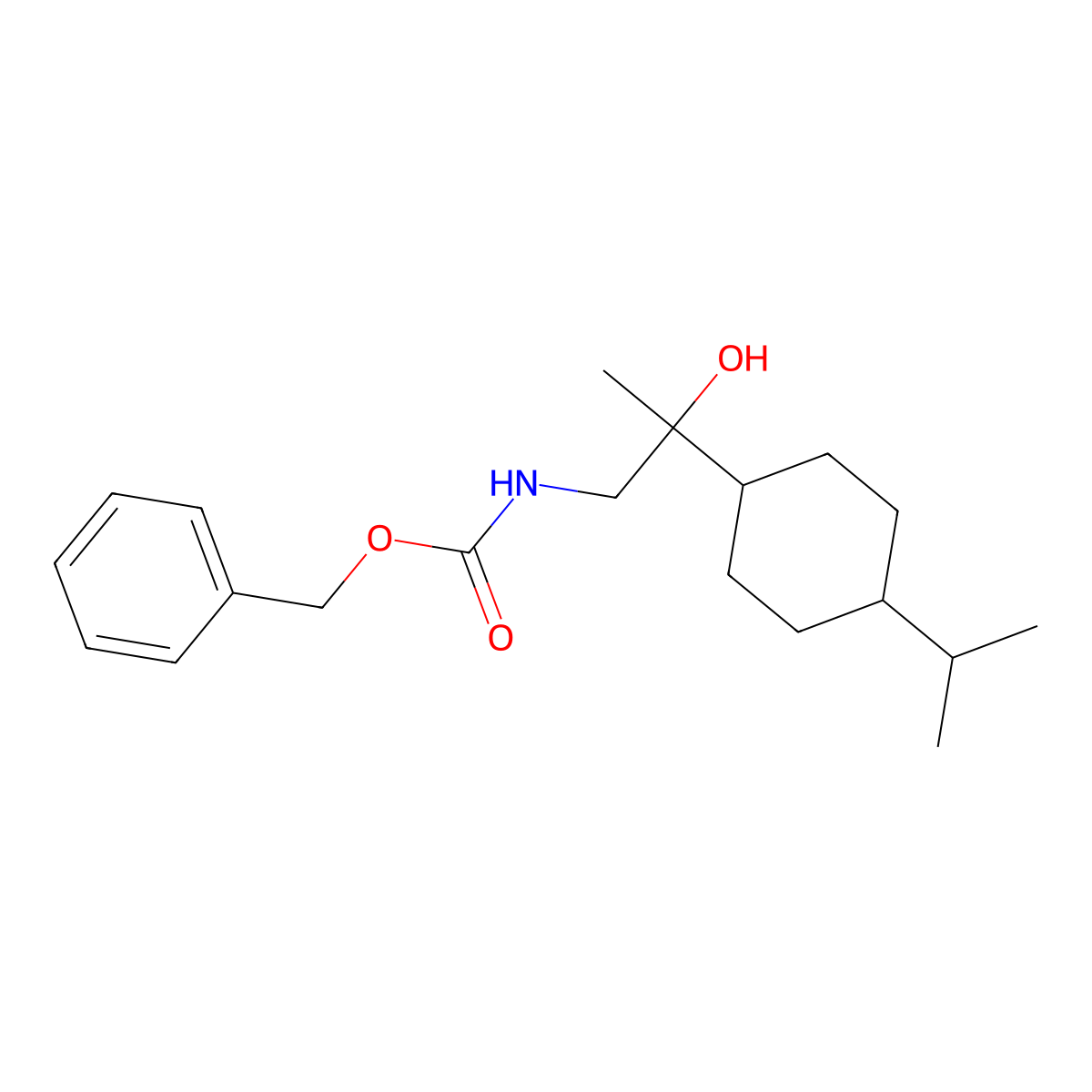 benzyl N-{2-hydroxy-2-[4-(propan-2-yl)cyclohexyl]propyl}carbamate molecular structure, CAS 2680679-09-6