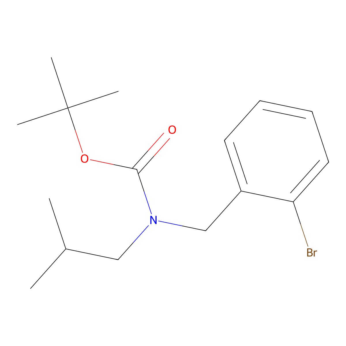 tert-butyl N-[(2-bromophenyl)methyl]-N-(2-methylpropyl)carbamate molecular structure, CAS 2680679-12-1